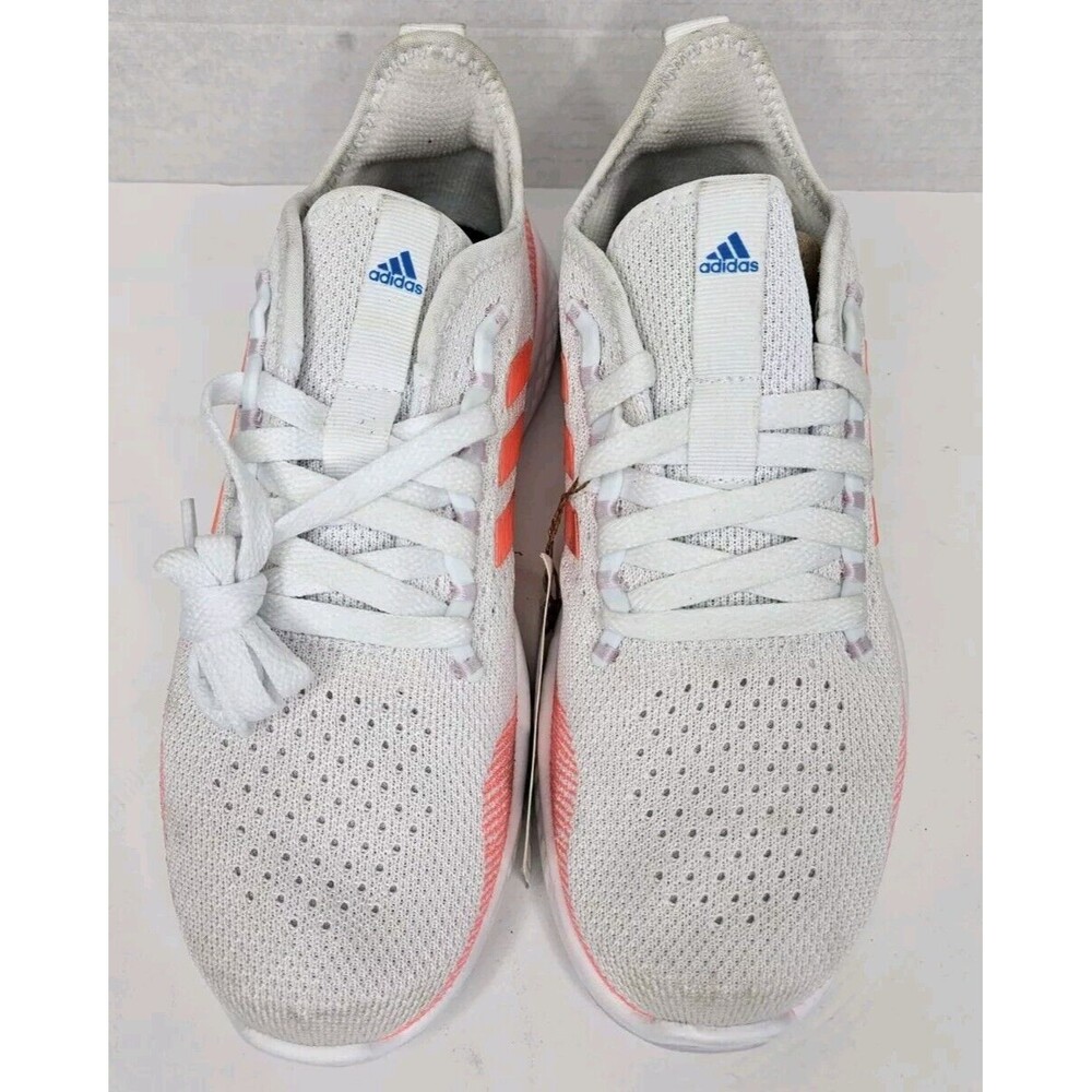 Adidas Women's White/Orange Sneaker Fluid Flow 2.0 Running Size 7 US Lightweight - Picture 3 of 8